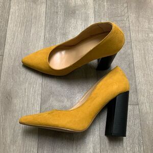 New York & Company Faux‎ Suede Casual Work Business High Block Heel Shoes